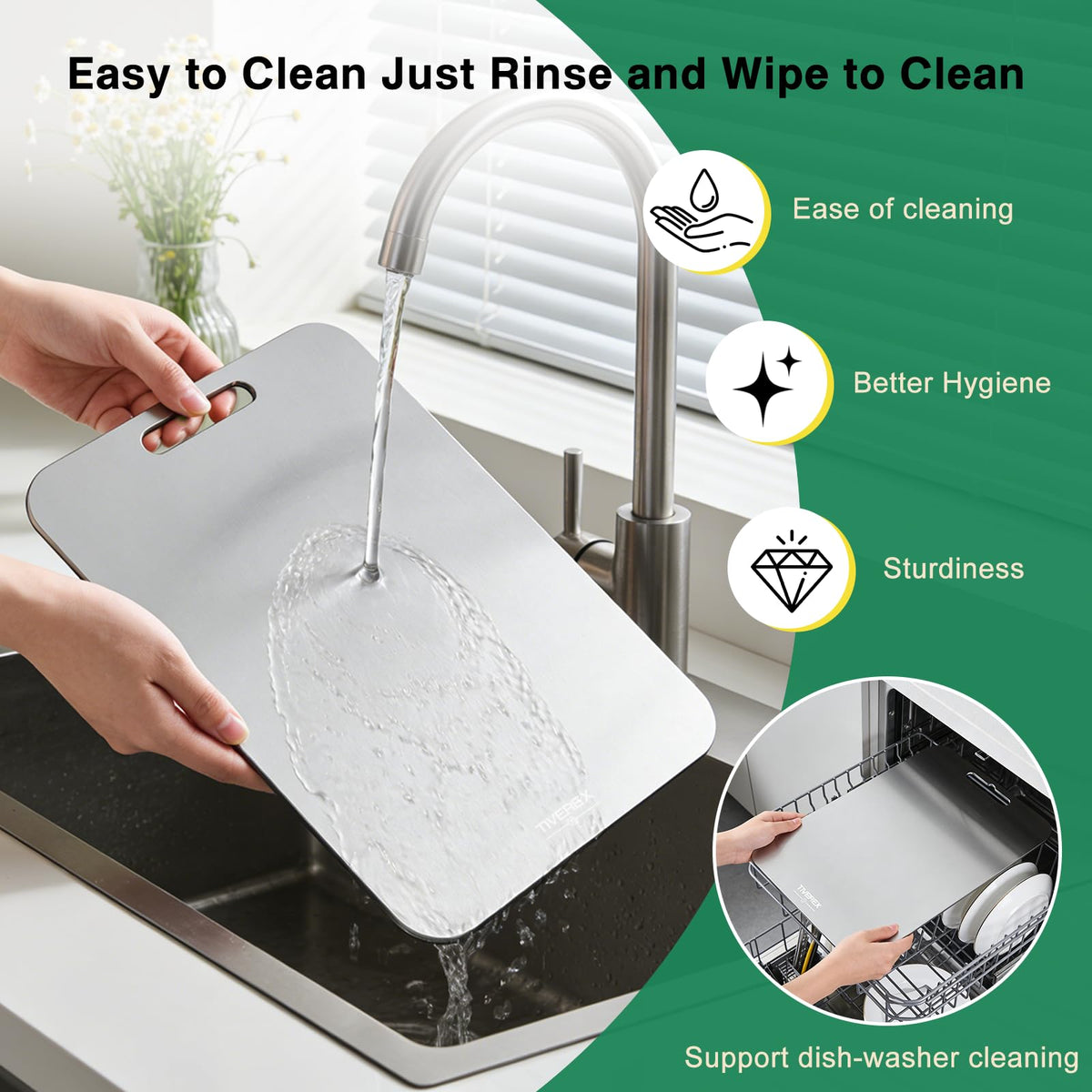TIVEREX board demonstrates faster thawing for efficient meal prep.