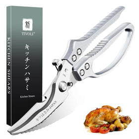 TIVOLI poultry shears with balanced blades for precise cuts.