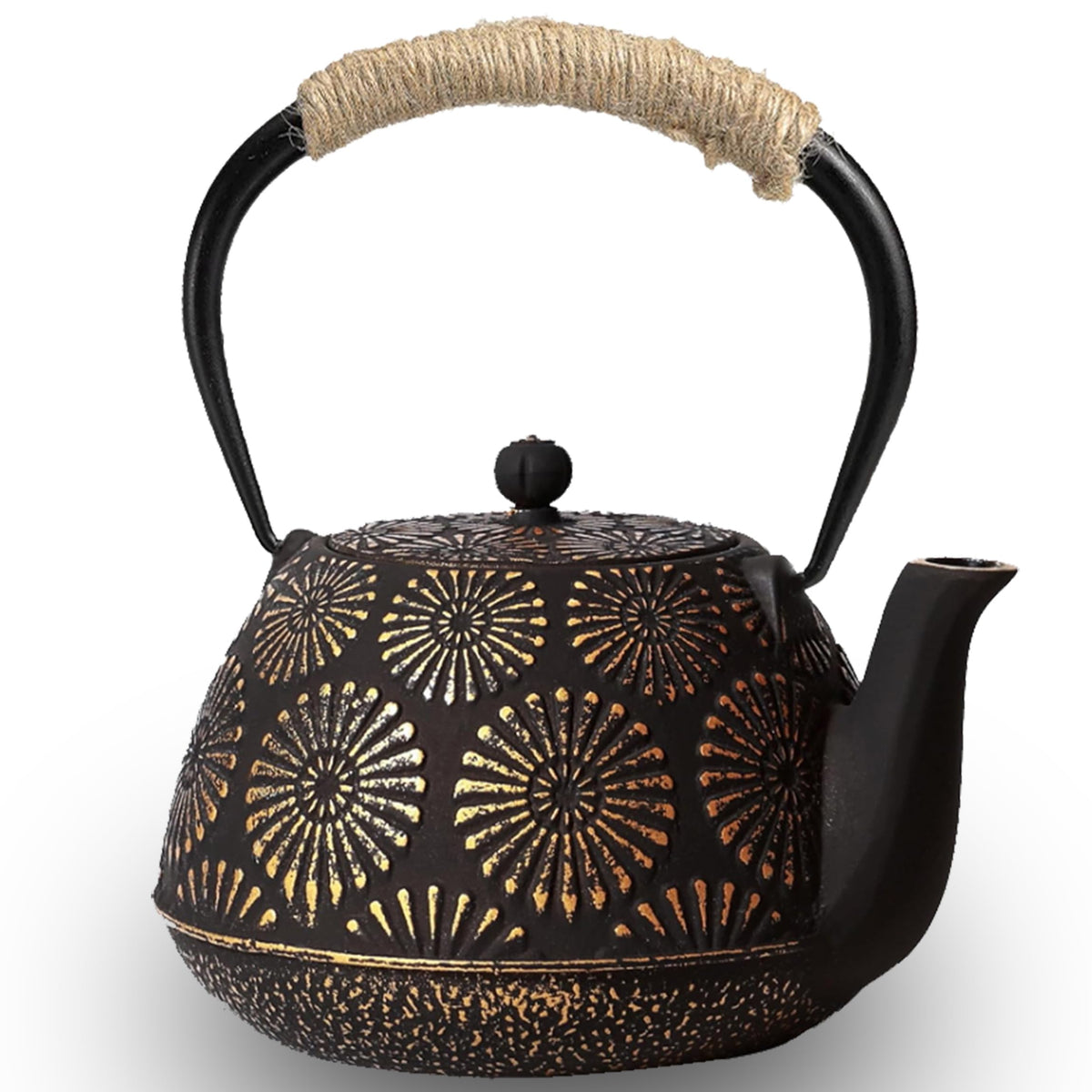 TiwisiTe teapot with gold fireworks pattern enhances tea rituals and home decor.
