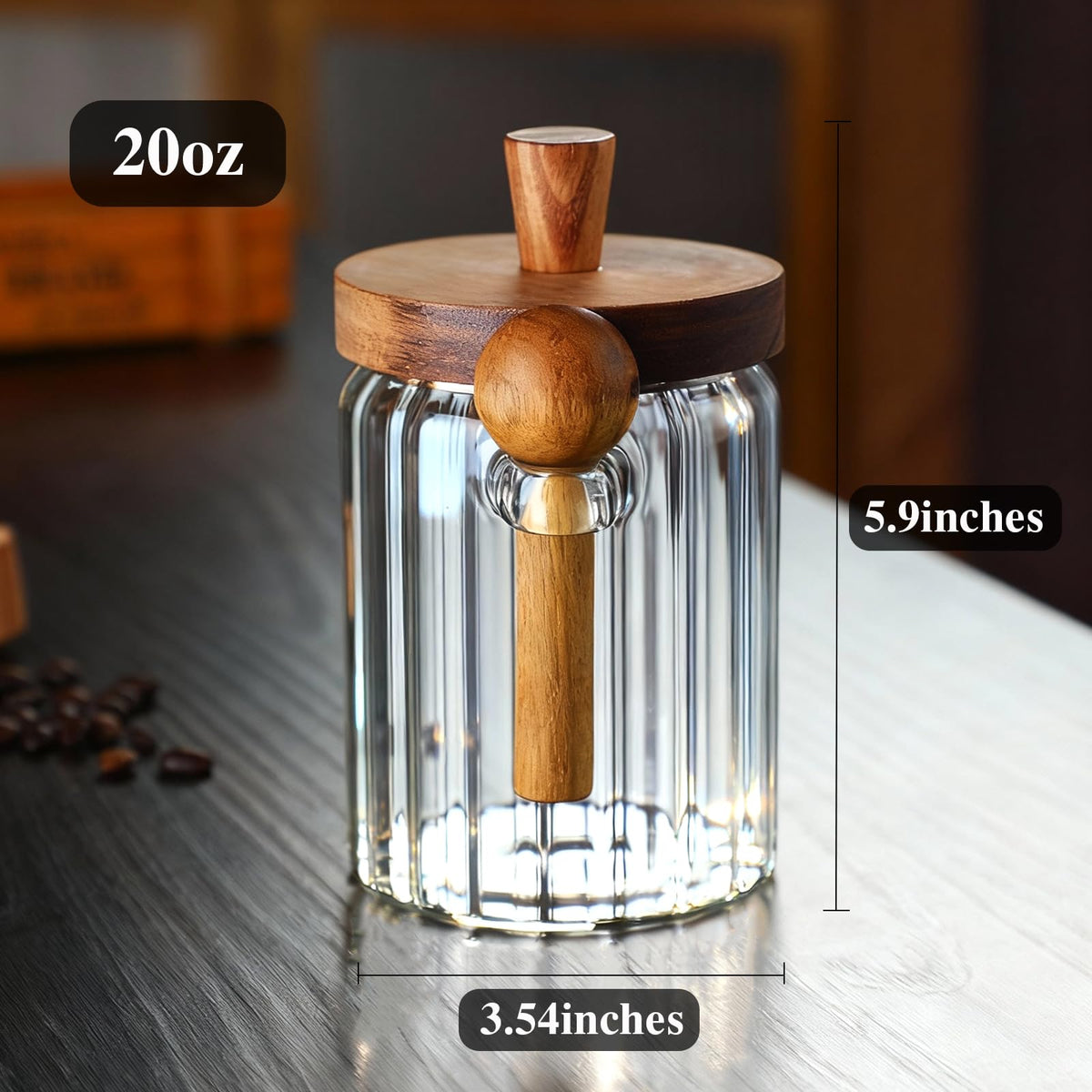 TIWPAJS pantry storage jar for sugar, salt, and more.