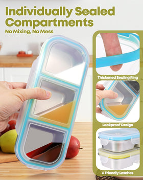 Tizuxa 2-pack blue-yellow color combo for on-the-go snacking