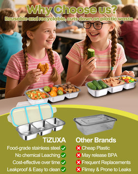Tizuxa 2-pack orange-green color combo for family meal planning