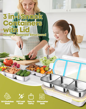 Tizuxa durable stainless steel snack container for everyday reuse