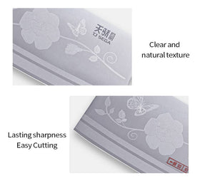 TJ POP meat cleaver 2-in-1 design rear blade for light bone tasks.
