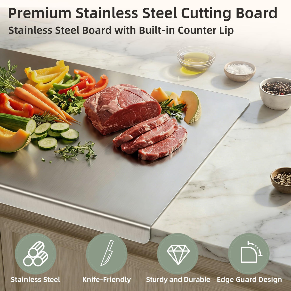 TJ POP knife-friendly surface delivers smooth, precise cuts for foods