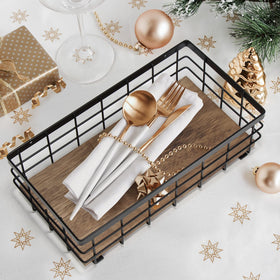 TJ.MOREE mounted bathroom basket for towels and washcloths