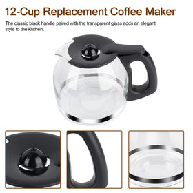TJUNSENHARSH borosilicate glass carafe withstands heat for daily use.