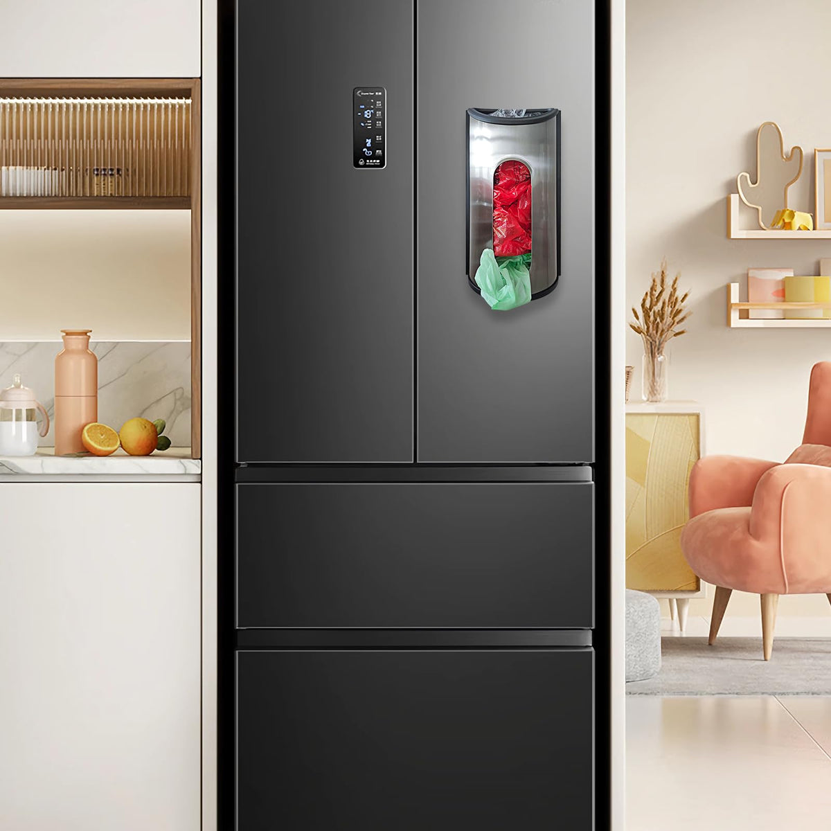 TKGKHK large capacity fits multiple bags for fewer refills.