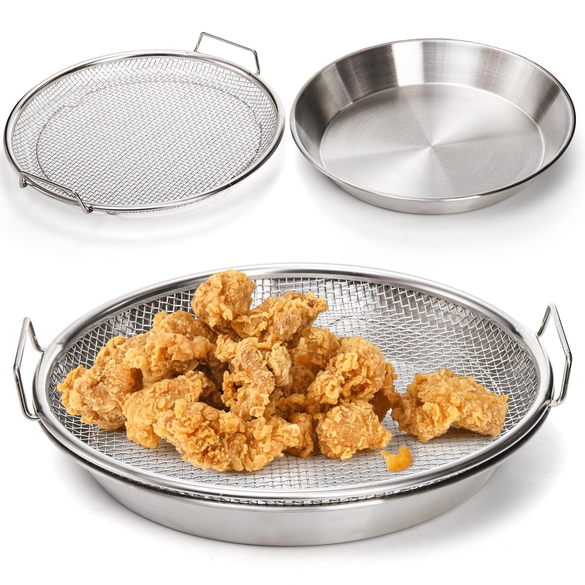 Tlence 10.3 inch oil filter tray with mesh pan for efficient draining.