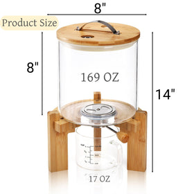 Tlence airtight lid rice dispenser highlights moisture protection with a silicone seal.