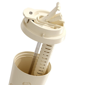 TLINNA 2-in-1 lid supports direct sip or straw drink.