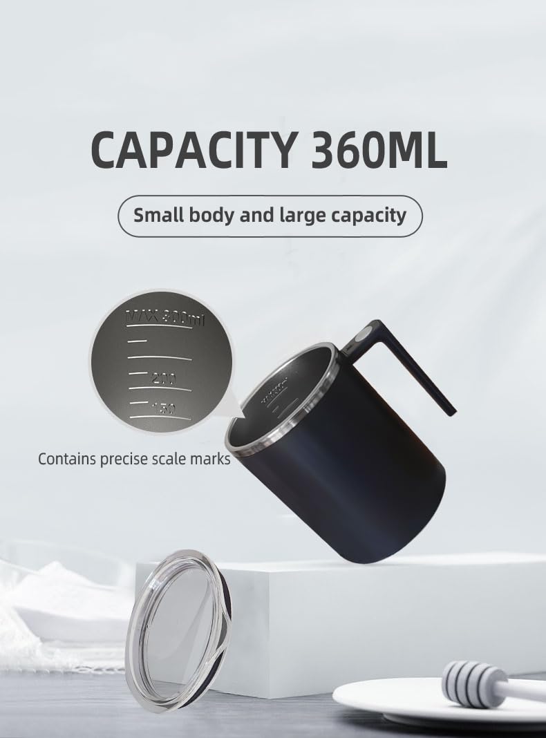 TLINNA stainless steel finish mug for easy cleaning