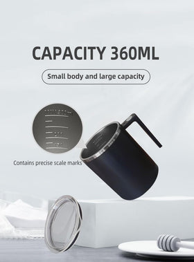 TLINNA stainless steel finish mug for easy cleaning