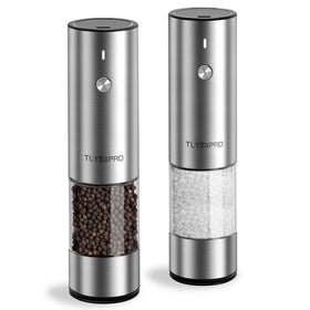 TLYSXPRO electric salt and pepper grinder set 2-pack for quick seasoning.