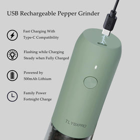 TLYSXPRO sage grinder LED light enables precise grinding in low light.