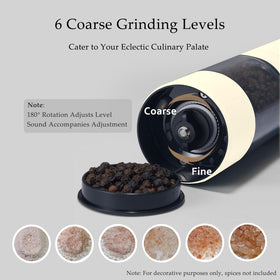 TLYSXPRO Type-C charging option keeps your seasoning grinder ready.
