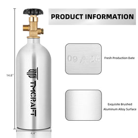 TMCRAFT DOT-certified CO2 tank markings indicate safety compliance.
