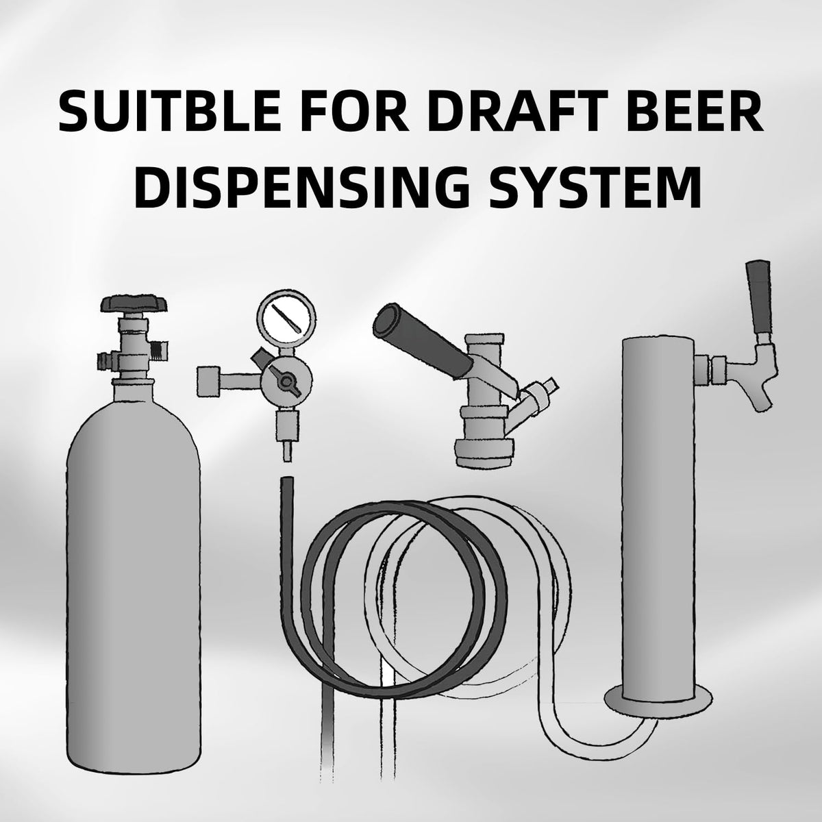 TMCRAFT 2.5lb tank suitable for draft beer setups and portable dispensing.