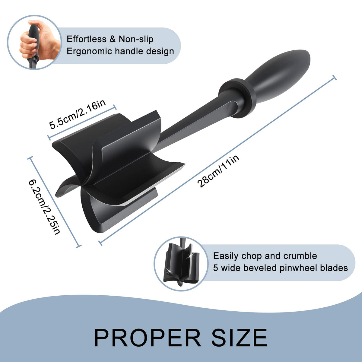 TMEDW ergonomic handle provides comfortable grip and reduced fatigue.