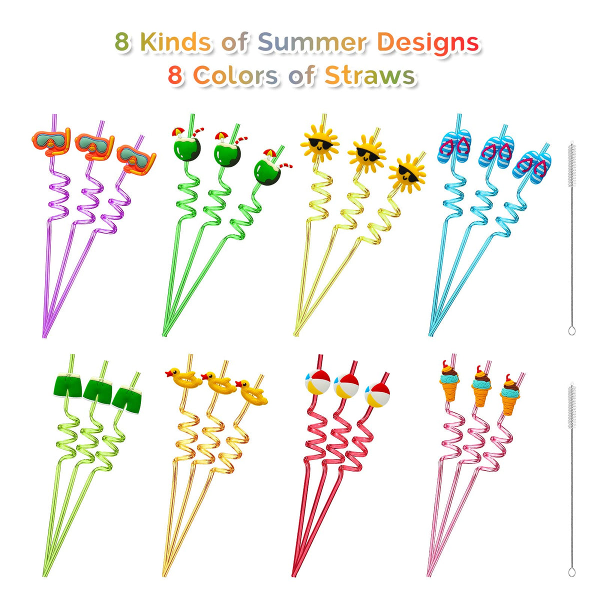 TMGIDRI 10.6 inch pool straw size fits tall glasses and iced beverages.