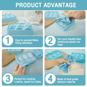 TMHCRDS prank ice cube mold with lid on keeps ice pure and spill-free