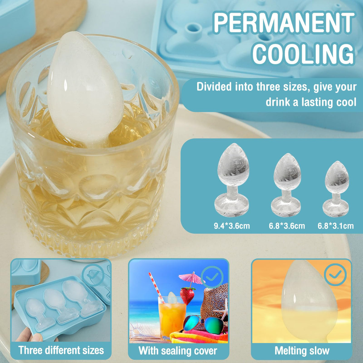 TMHCRDS mold shapes float in a glass, adding whimsy to drinks