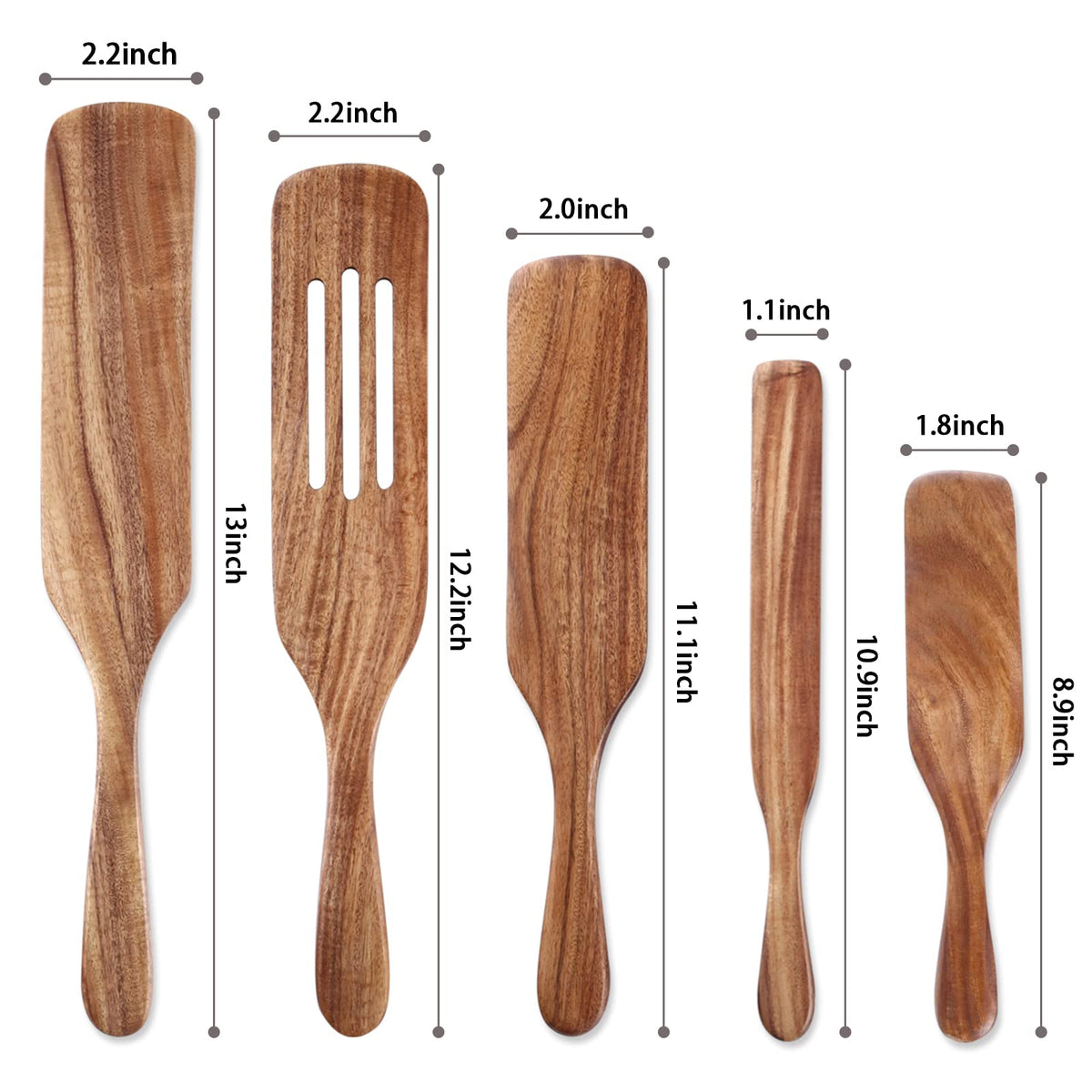 Tmkit spurtle with drainage hole for draining liquids while cooking.