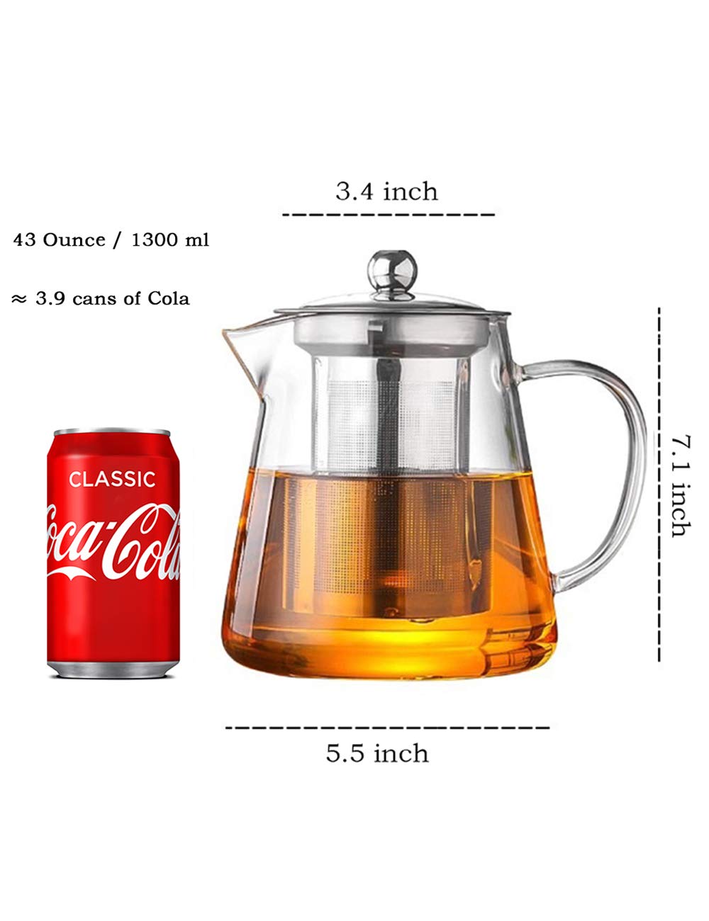 TMOST non-drip spout helps prevent spills while pouring.