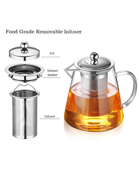 TMOST removable infuser enables safe cleaning and blooming tea extraction