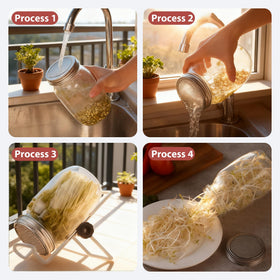 Tnkcter stainless steel sprouting filter 9-pack improves drainage and airflow