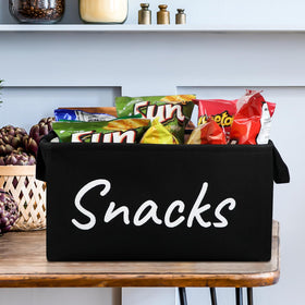 TNNTOPELE snack bin black design blends with decor while organizing