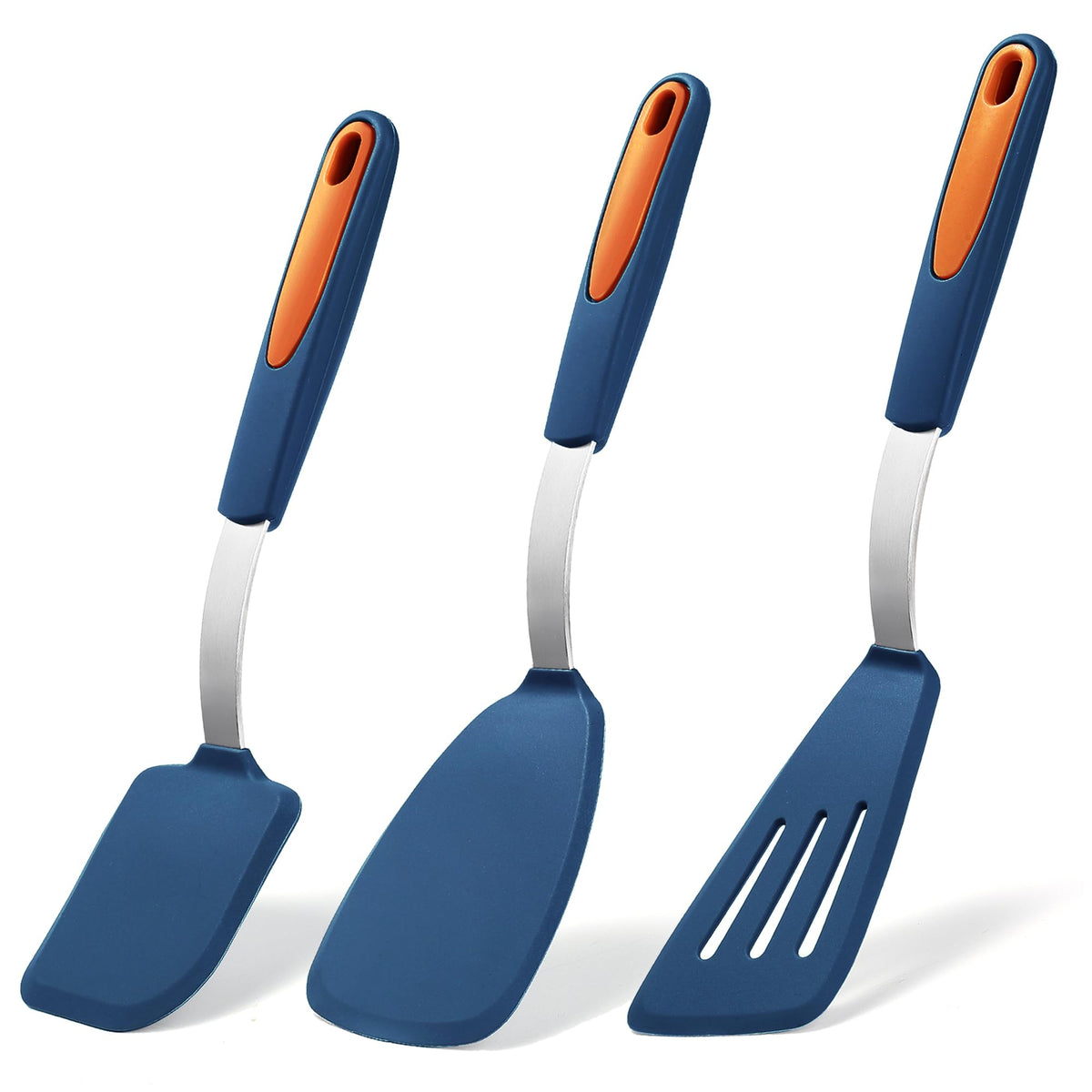 To encounter 3-piece silicone spatula set for versatile cooking and baking