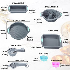 To encounter 45 Pieces silicone bakeware set measuring cups and spoons for precise prep