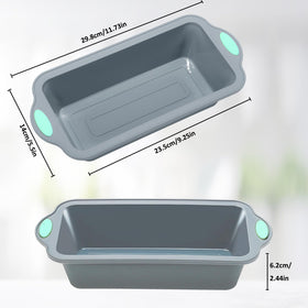To encounter banana bread baked in silicone loaf pan.