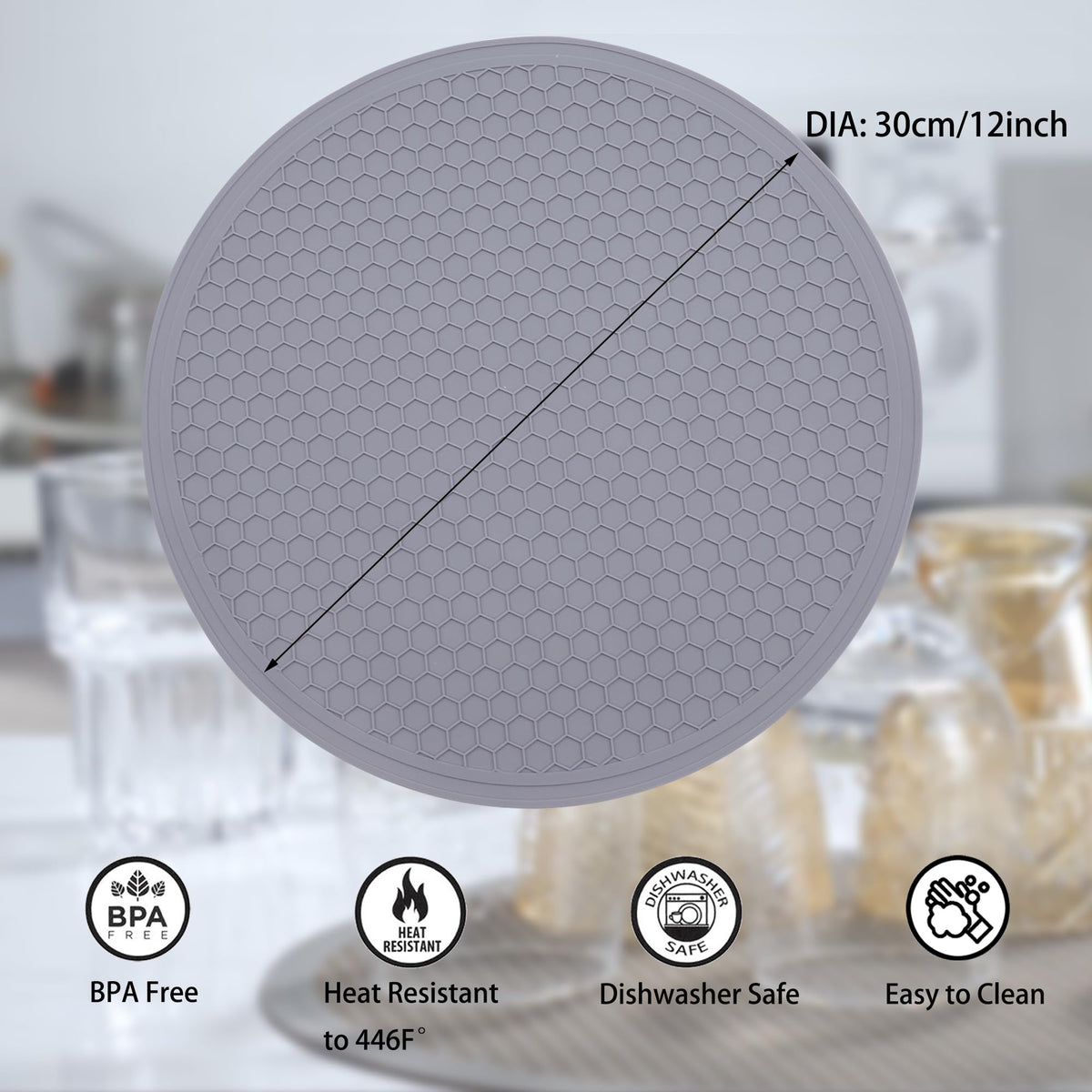 To encounter heat-resistant silicone mat safe up to 446F for versatile reheating.
