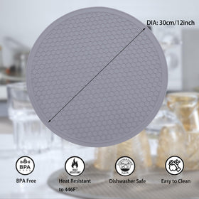 To encounter heat-resistant silicone mat safe up to 446F for versatile reheating.