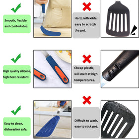 To encounter silicone fish spatula for flipping delicate fish without damage