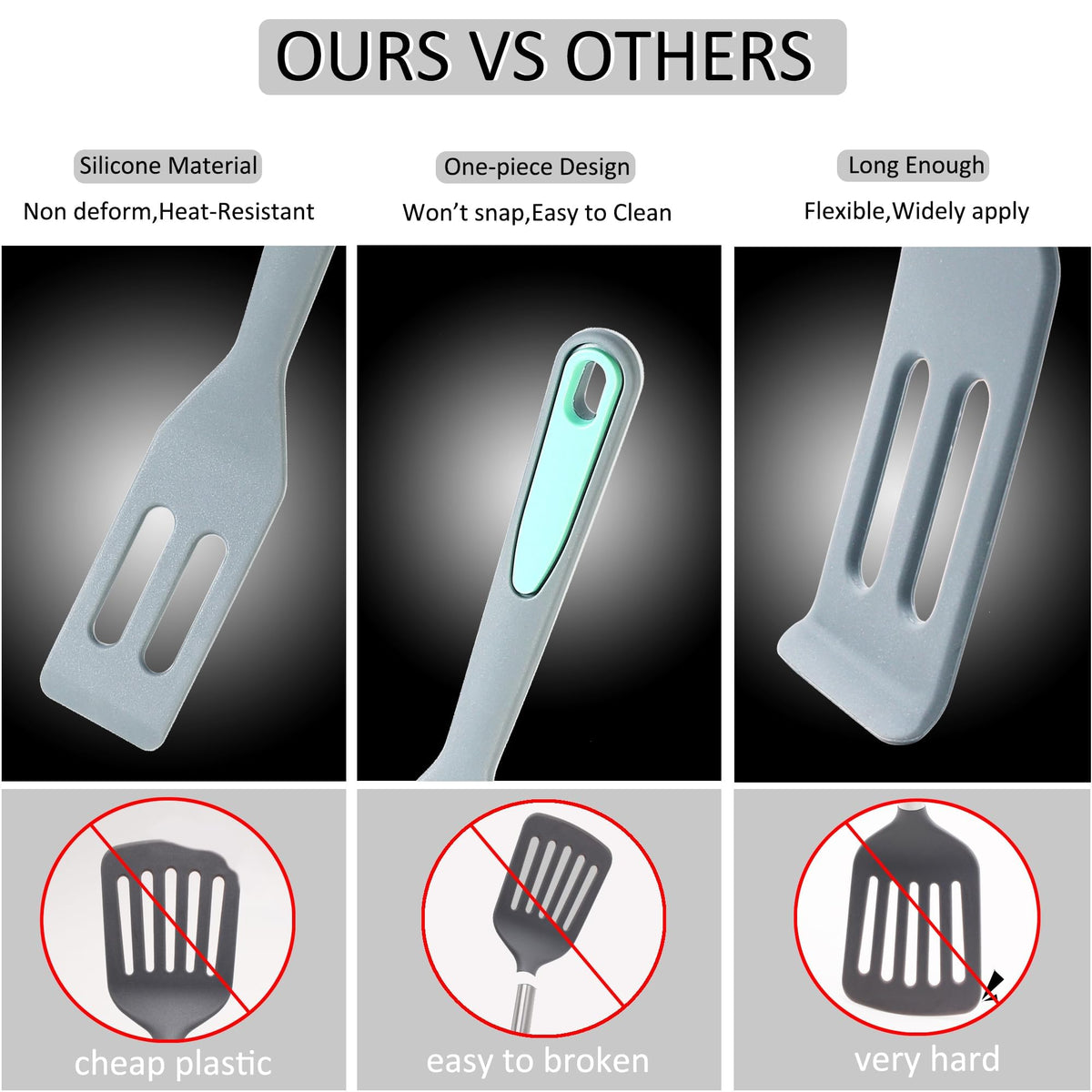 To encounter silicone offset spatula for precise pan scraping