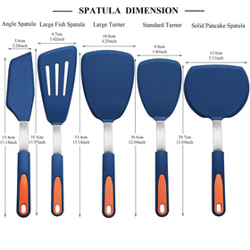 To encounter spatula set hanging-hole design for easy storage.