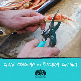 Toadfish crab leg cracker tool built-in bottle opener adds convenient dining feature