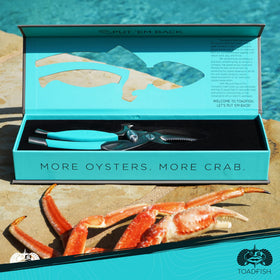 Toadfish crab leg cracker tool ergonomic grip demonstrates comfortable non-slip handling