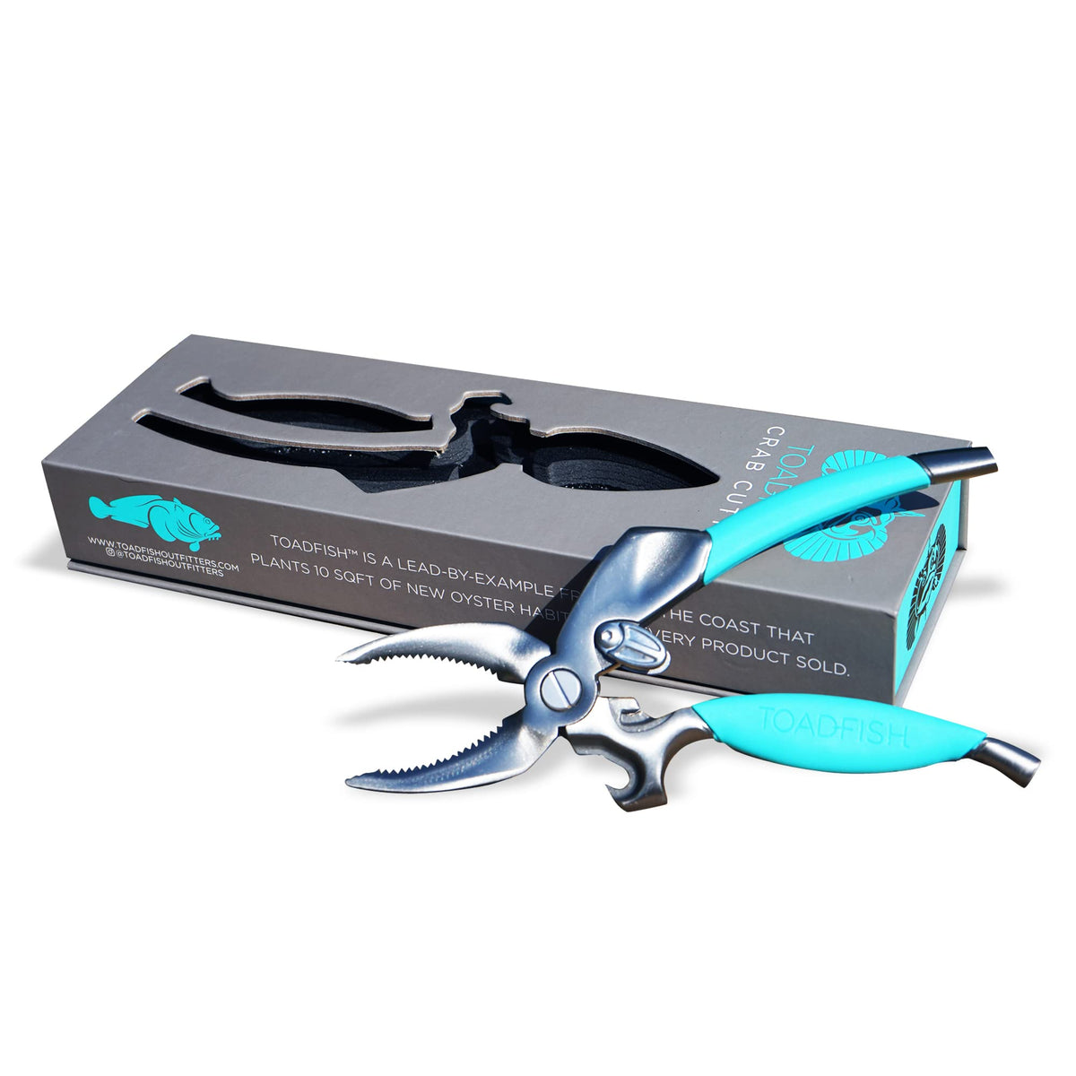 Toadfish crab leg cracker tool serrated blade detail highlights efficient shell cutting