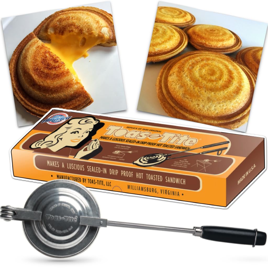 Toas-Tite handheld-sandwich-maker on stove for quick grilled cheese