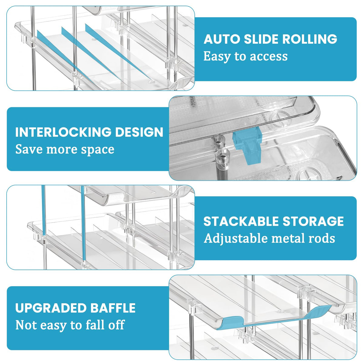 ToBeAce can rack holds 48 cans for high-capacity organization.