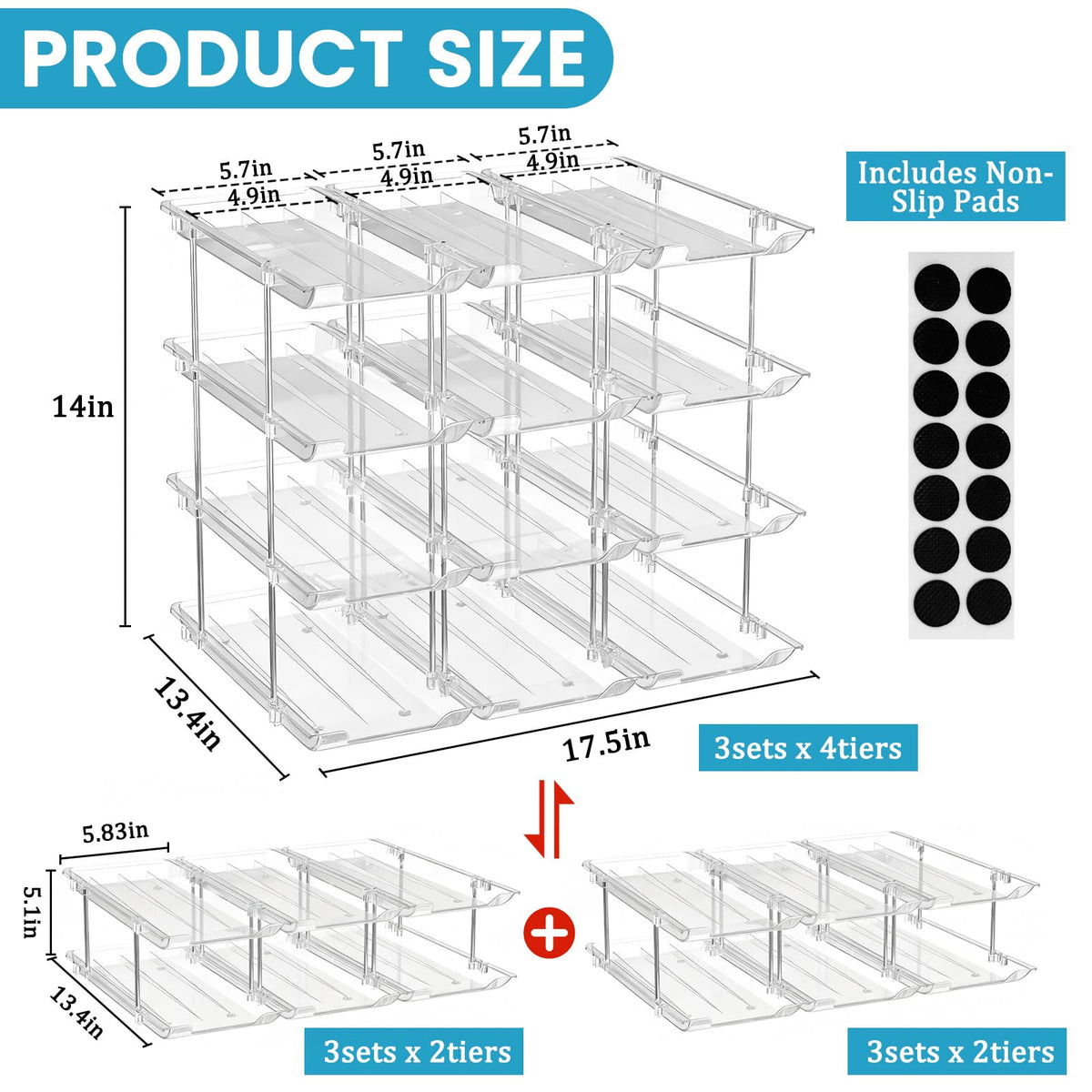 ToBeAce soda can dispenser tray front angle facilitates quick access.