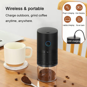 TOBEFORT cordless grinder with 1500mAh battery is ideal for travel and campsites.