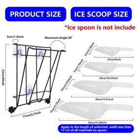 TOCCYARD Foldable ice scoop holder side view emphasizes compact organization near your ice maker.