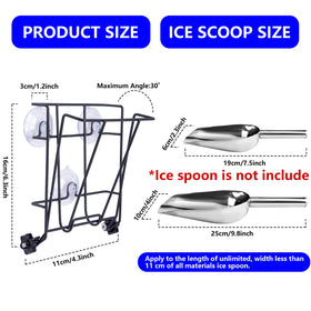 TOCCYARD Ice Scoop Holder metal build offers durability for home and bar use