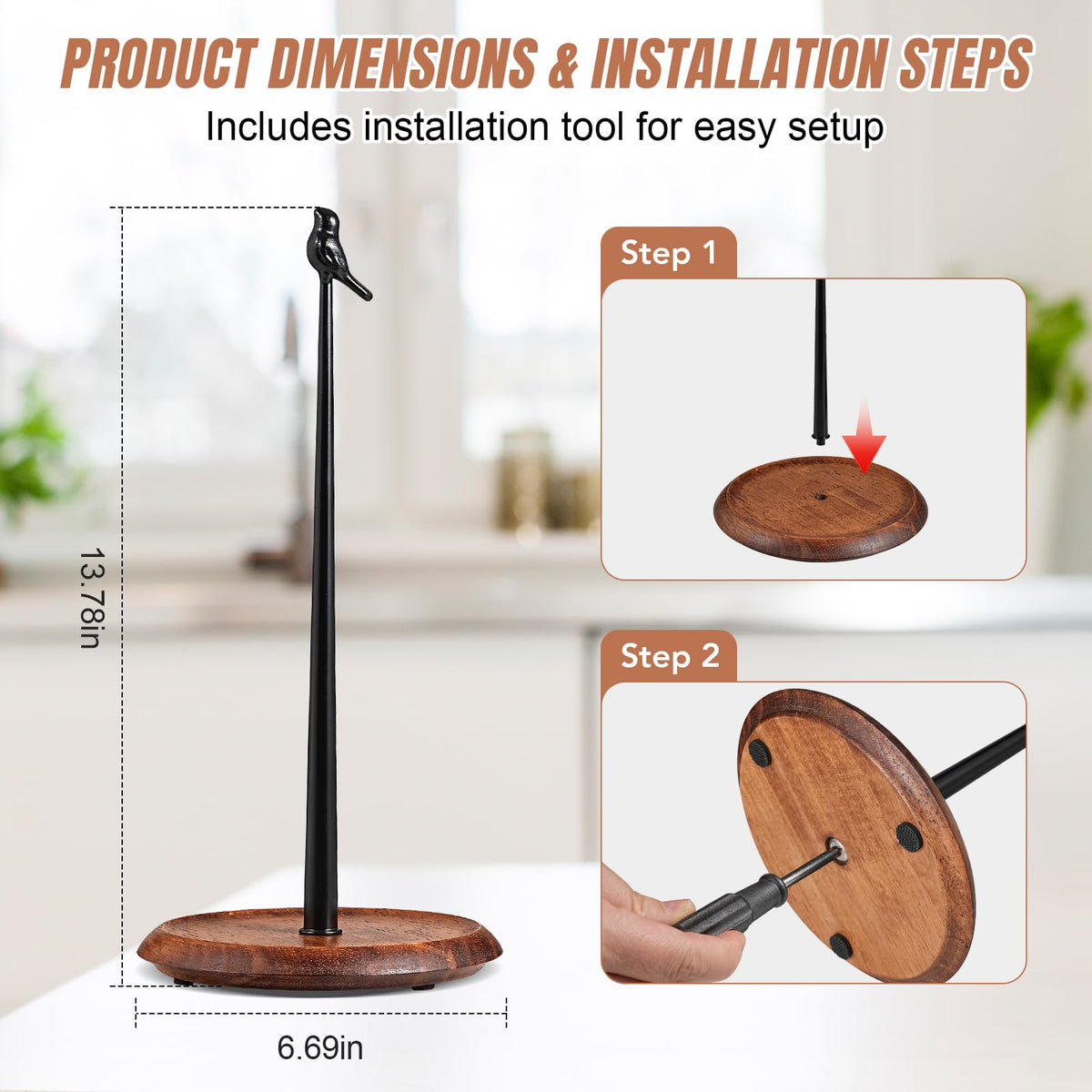 Tocemei farmhouse style kitchen accessory enhances decor and utility.