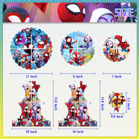 TOCKFIT Spider-themed party decor set elevates cute birthday celebrations with a sturdy foldable display